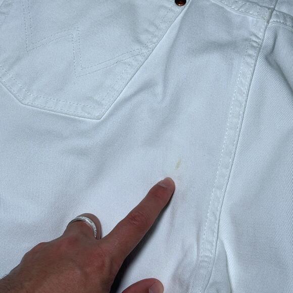 Wrangler Men's 13MWZ Cowboy Cut Original Fit Jean Frayed White 36W x 32L GUC - Picture 10 of 13